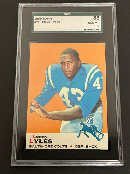 1969 Topps #72 Lenny Lyles SGC 8 NM/MT 005