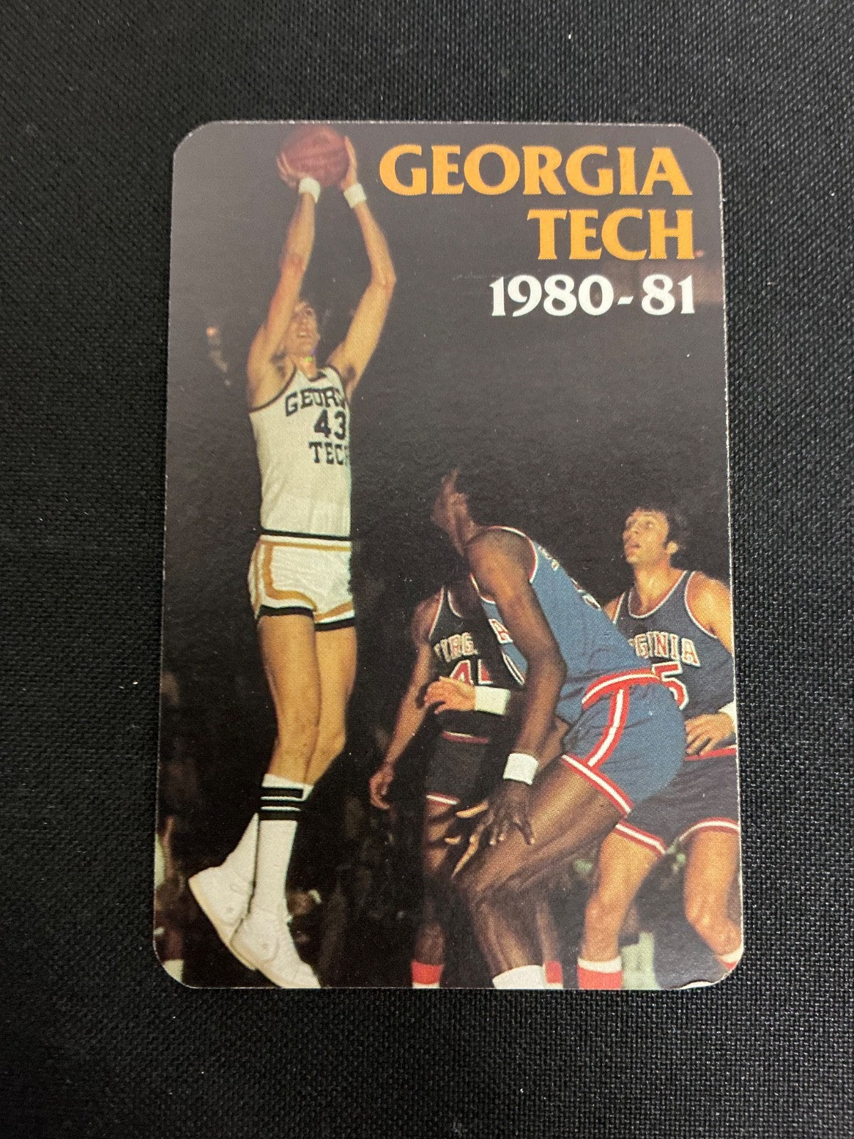 1980-1981 Georgia Tech Yellow Jackets Men's Basketball Pocket Schedule 