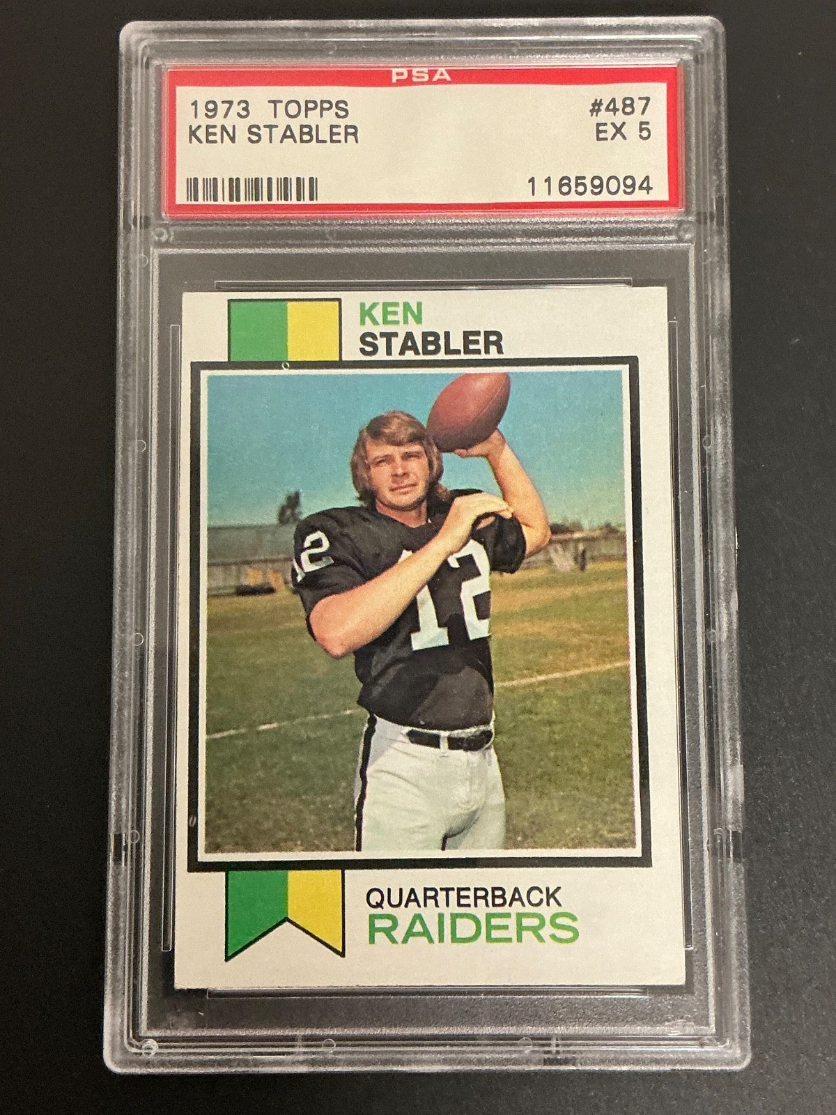 1973 Topps #487 Ken Stabler RC PSA 5 EX 094