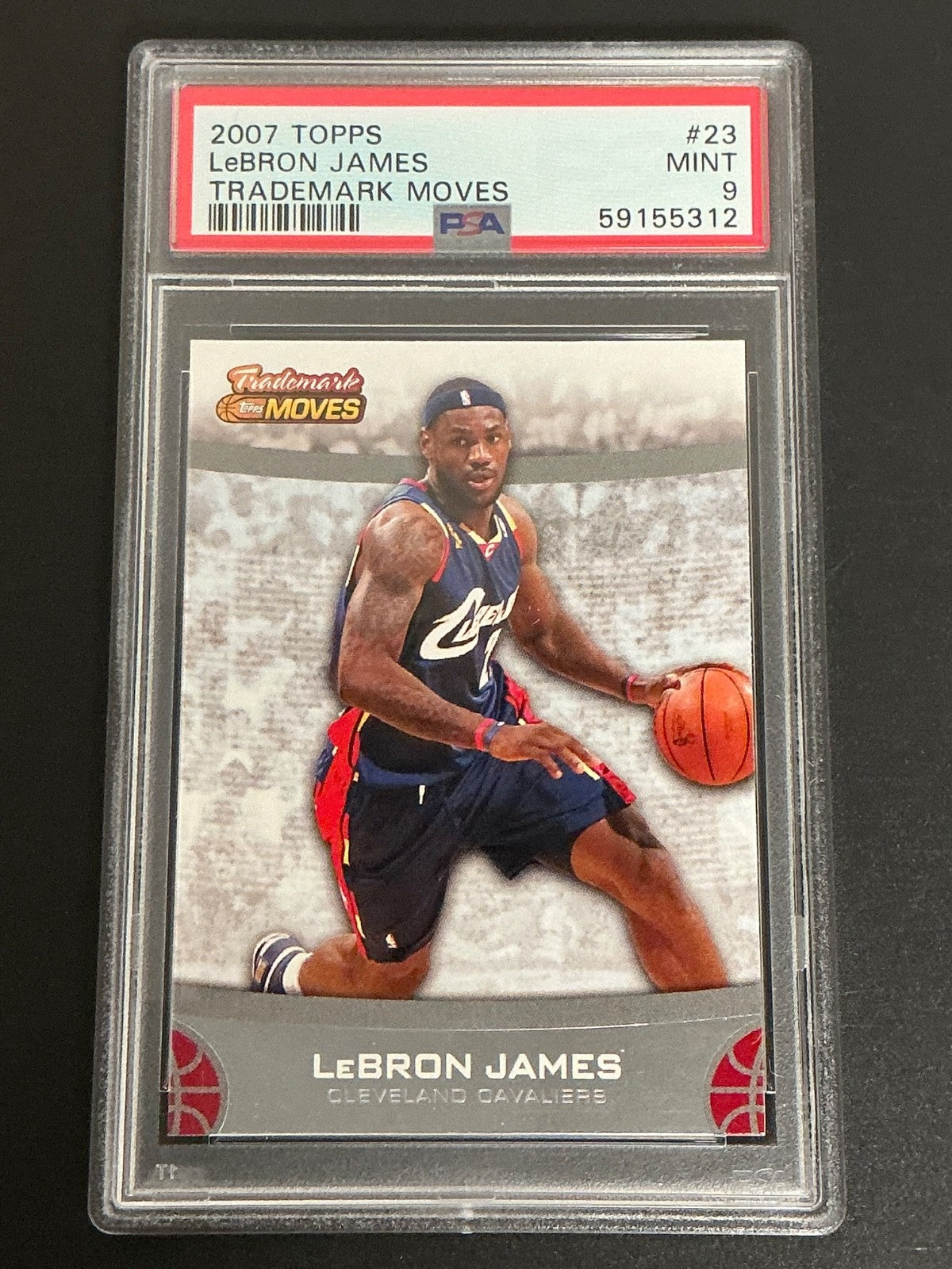 2007 Topps #23 LeBron James Trademark Moves PSA 9 MINT 312