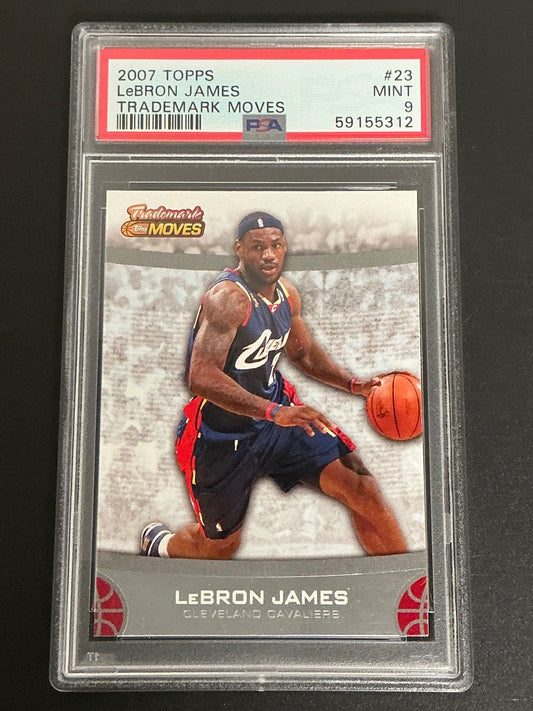 2007 Topps #23 LeBron James Trademark Moves PSA 9 MINT 312