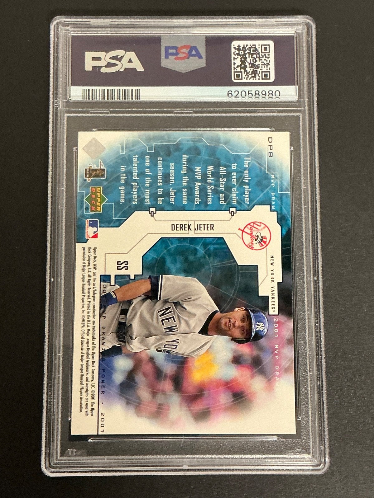 2001 Upper Deck MVP #DP8 Derek Jeter Drawing Power PSA 8 NM-MT 980