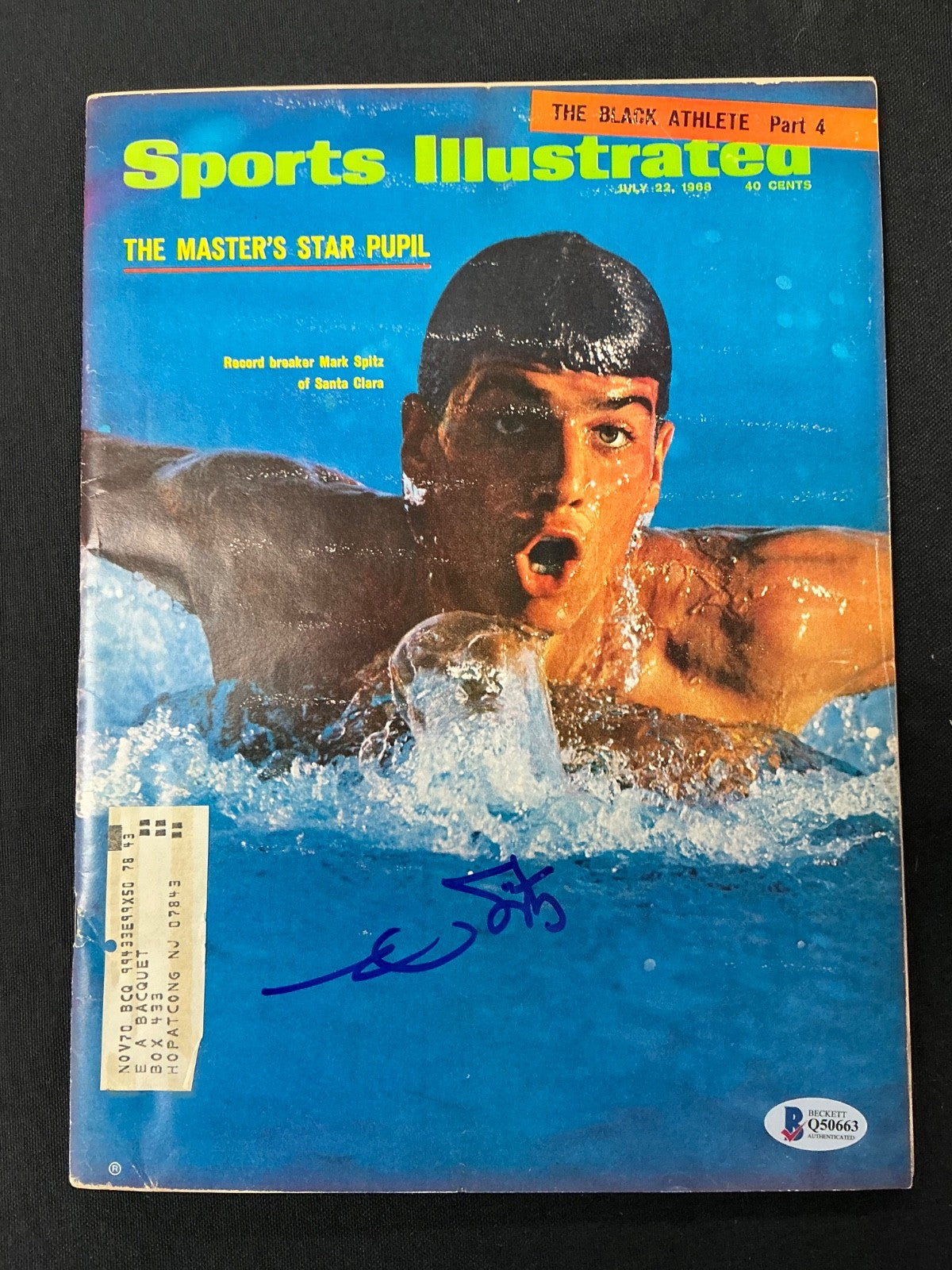 Mark Spitz Signed Auto 1968 Sports Illustrated Magazine BAS COA 663