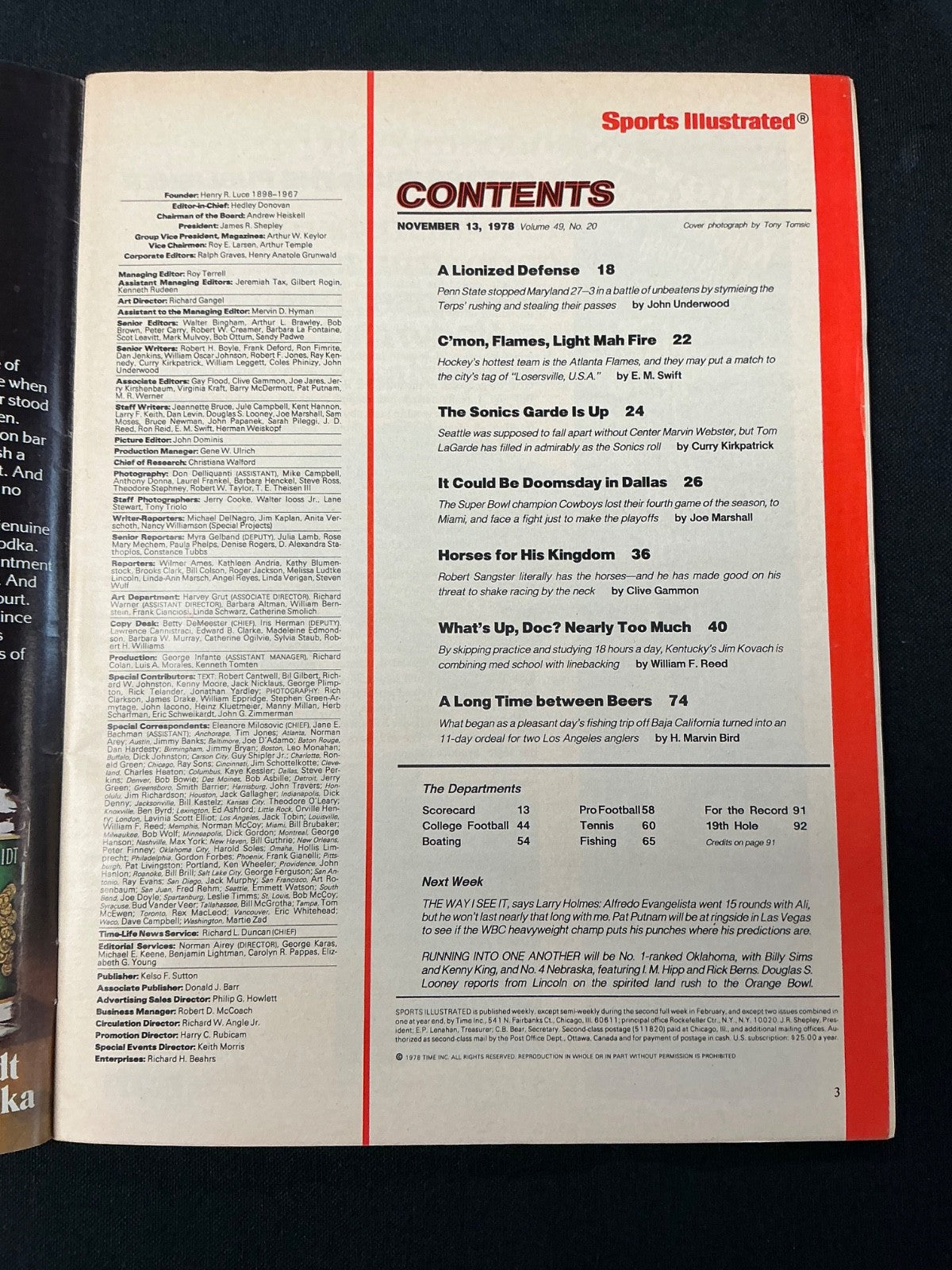 Chuck Fusina Penn State Signed Auto 1978 Sports Illustrated BAS COA 678 