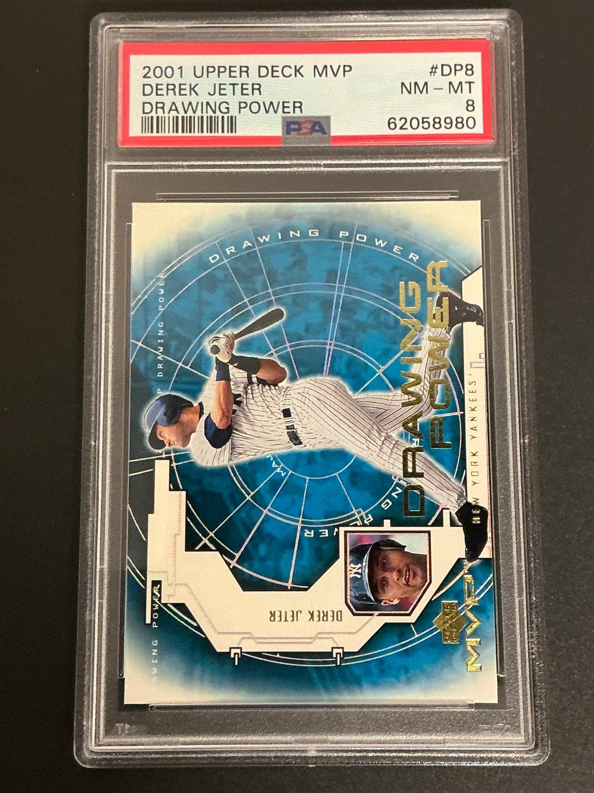 2001 Upper Deck MVP #DP8 Derek Jeter Drawing Power PSA 8 NM-MT 980