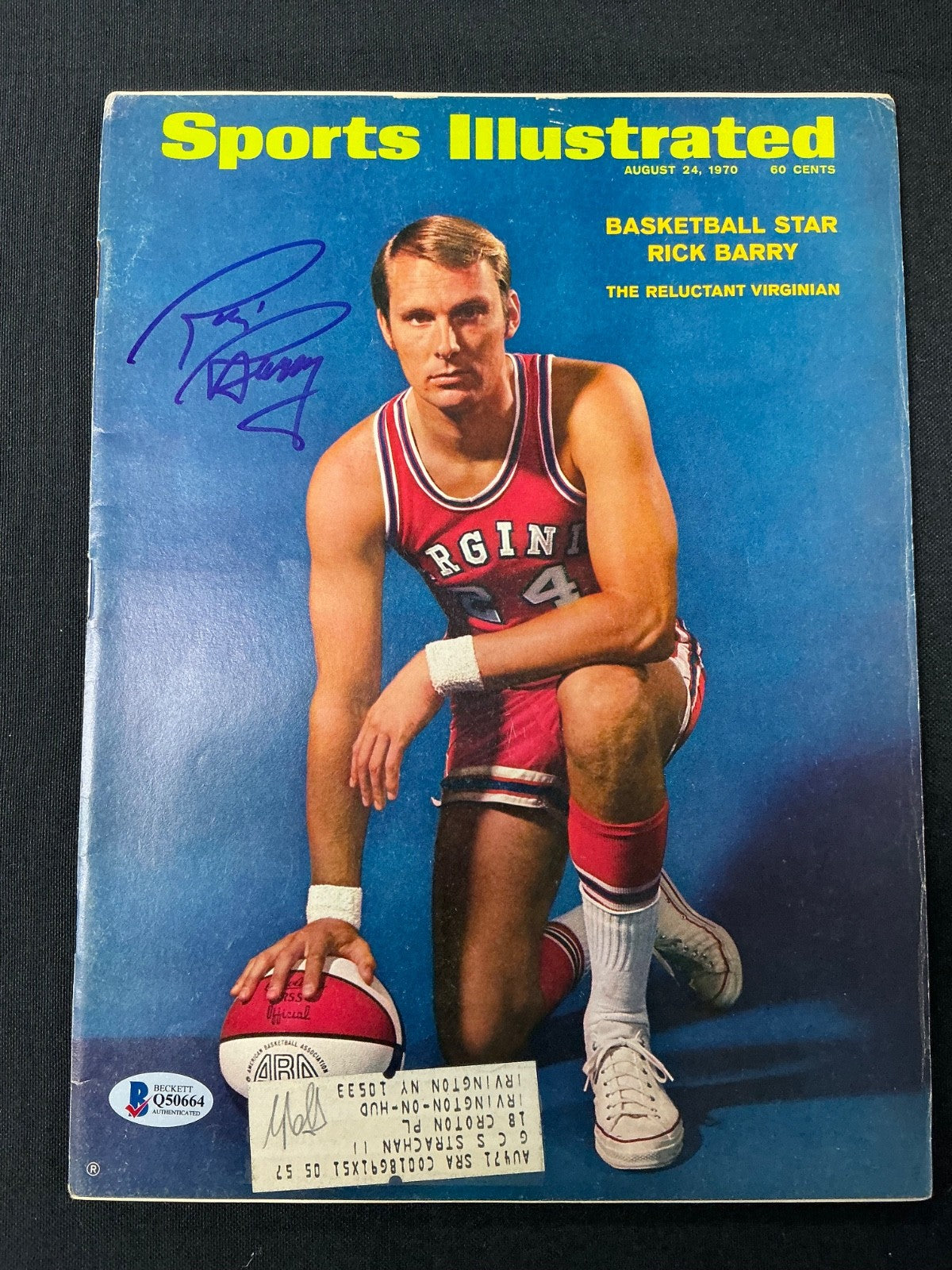 Rick Barry Signed Auto 1970 Sports Illustrated Magazine BAS COA 664
