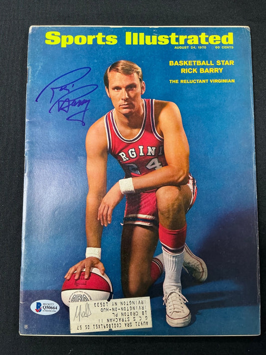 Rick Barry Signed Auto 1970 Sports Illustrated Magazine BAS COA 664