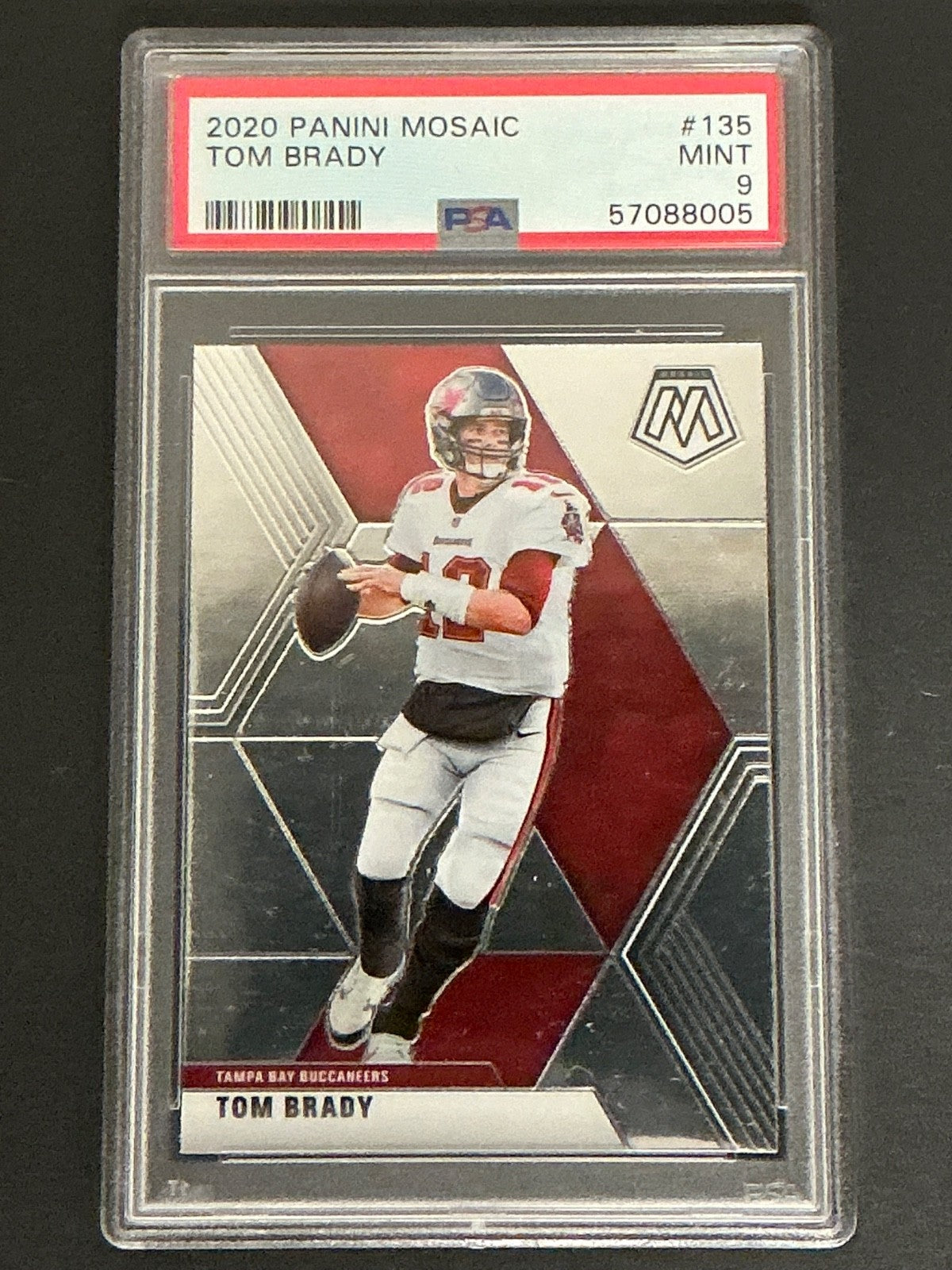2020 Panini Mosaic #135 Tom Brady Buccaneers PSA 9 MINT 005