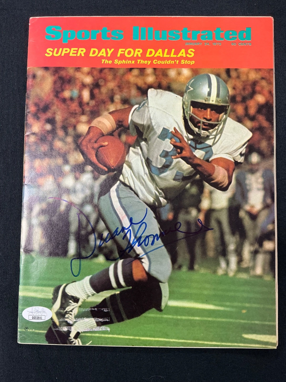 Duane Thomas Cowboys Signed Auto 1972 Sports Illustrated Magazine JSA COA 641