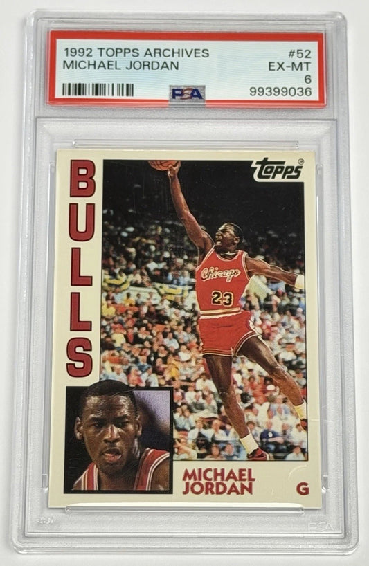 1992-93 Topps Archives - Michael Jordan Bulls #52 PSA 6 EX-MT 036
