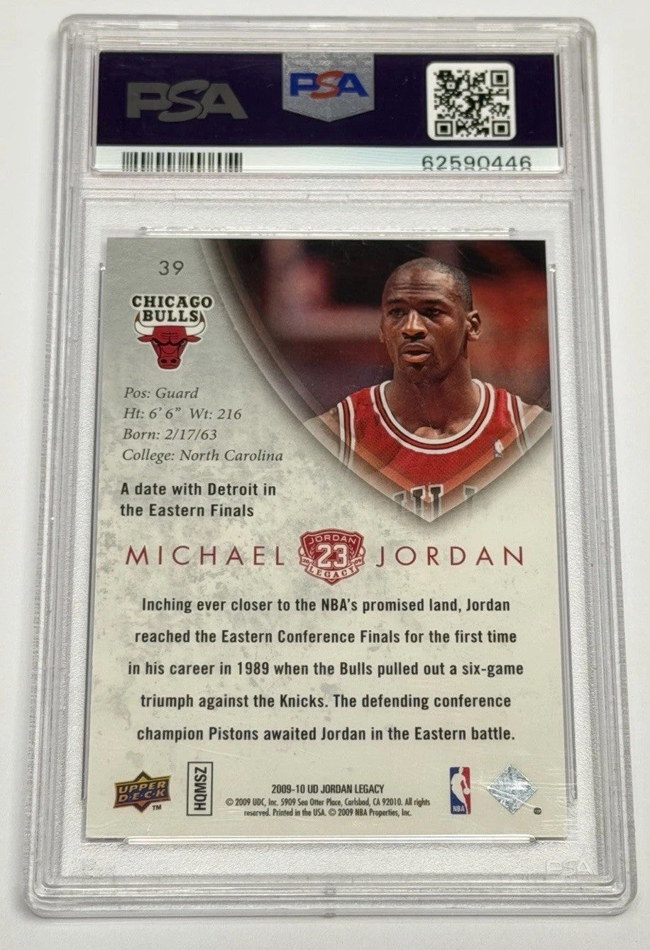 2009 Upper Deck Jordan Legacy Gold Michael Jordan Bulls #39 PSA 9 MINT 446