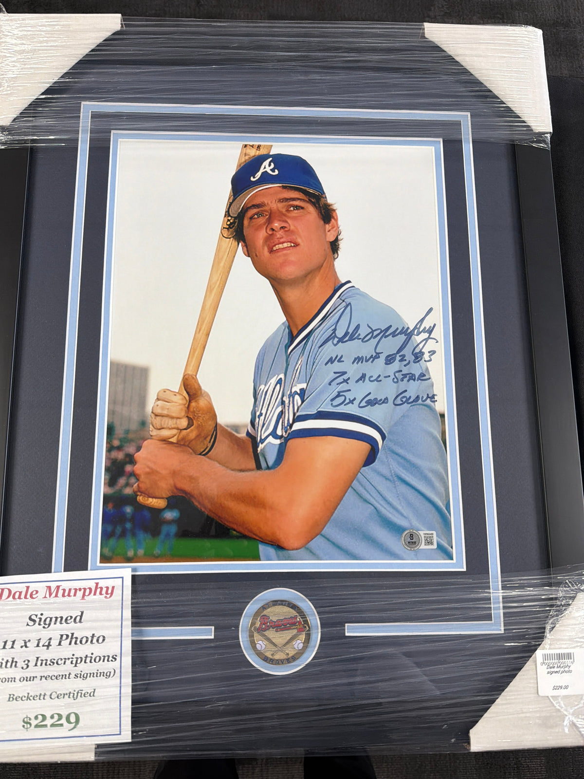 Dale Murphy signed 11*14