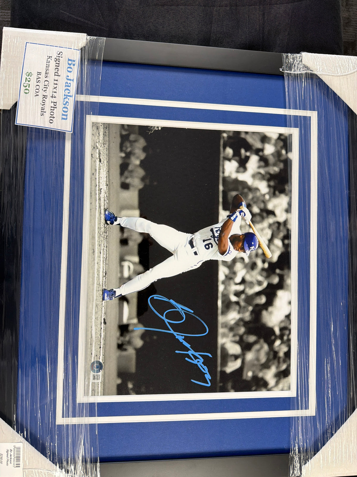 Bo Jackson signed 11*14 Royals