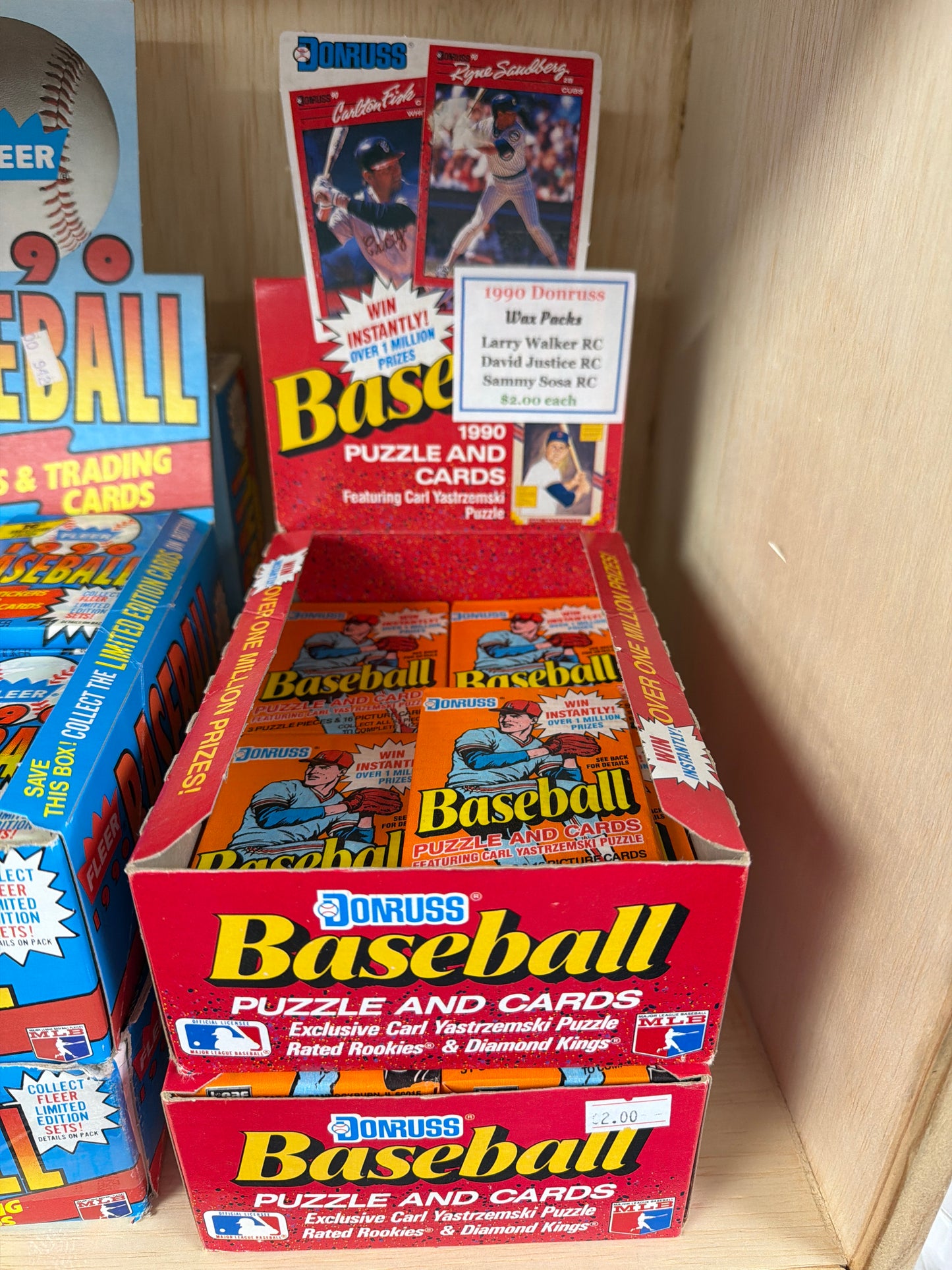 1990 Donruss Wax puzzle and cards