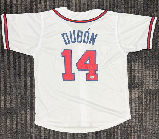 Mauricio Dubon #14 Autographed Atlanta Braves White Custom Jersey