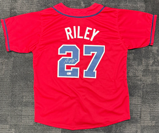 Austin Riley #27 Autographed Atlanta Braves Red Custom Jersey