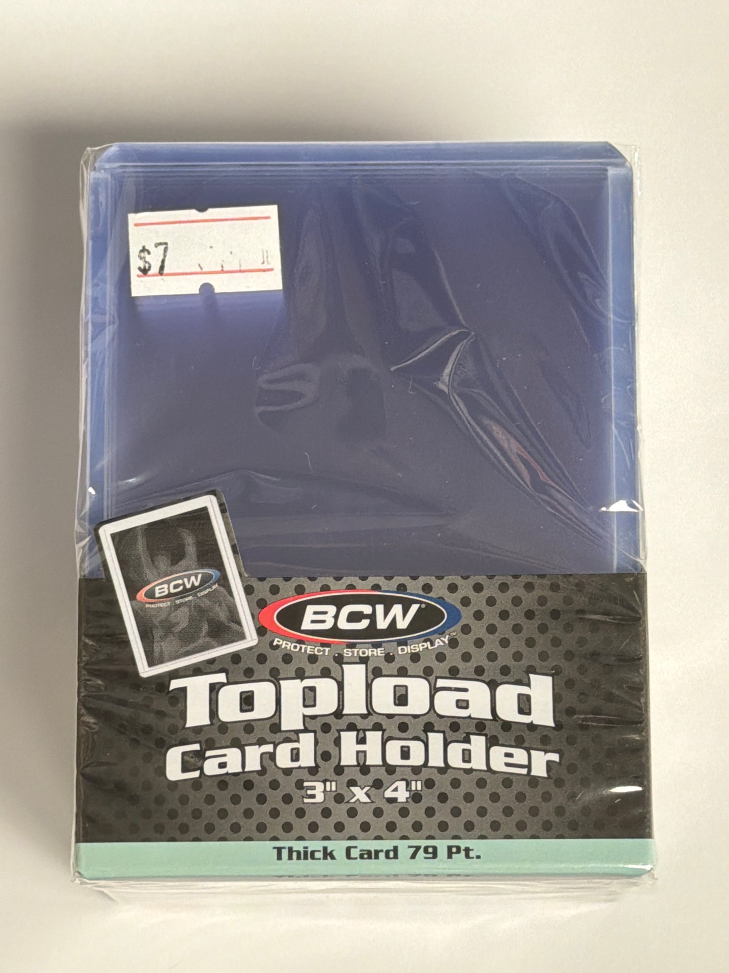 BCW Topload Card Holder 3”x4” - 25 Count - Thick Card 79 Pt.