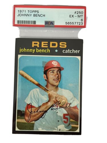 Slabbed Authenticated 1972 Topps Johnny Bench card 9 Mint