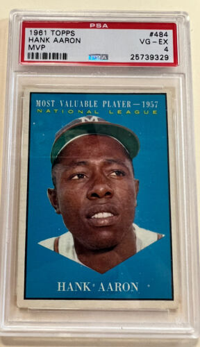 1961 Topps #484 Most Valuable Player Hank Aaron