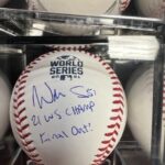 Will Smith Braves Signed WS Ball w Final Out inscription BAS Witness Main Image