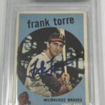 1959 Topps #65 Frank Torre Milwaukee Braves Slabbed  Signed Card BAS Beckett Main Image