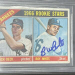 1966 Topps #234 Roy White RC Yankees Slabbed  Signed Card BAS Beckett 393 Main Image