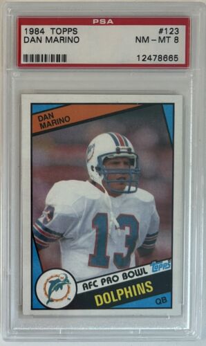 1984 Topps #123 Dan Marino Miami Dolphins Rookie Football Card NM