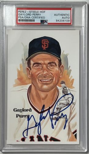 Perez-Steele HOF Gaylord Perry Giants Auto PSA/DNA Authentic 109 - Duck's  Dugout