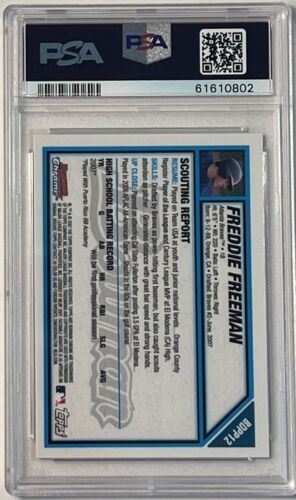 Freddie Freeman Autographed 2007 Bowman Chrome Draft Picks