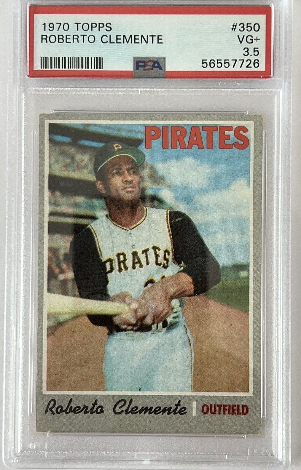 1970 Topps #350 Roberto Clemente Baseball Card - Pittsburgh Pirates