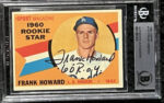 1960 Topps #132 Frank Howard Dodgers RC Slabbed  Signed Card BAS Beckett Main Image