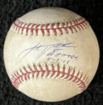 JUSTIN VERLANDER 5/7/91 NO HITTER GAME READY Signed Baseball Foley’s BAR NYC MLB Main Image