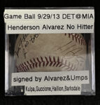 HENDERSON ALVAREZ NO HITTER 9-29-13 GAME READY Signed Baseball Foley’s BAR NYC Main Image