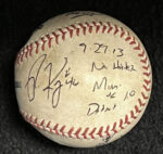 HENDERSON ALVAREZ NO HITTER 9-29-13 GAME READY Signed Baseball Foley’s BAR NYC Main Image