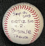 DAVID ORTIZ 500TH HR GAME READY UMPIRE Crew Signed Baseball -Foley’s BAR NYC MLB Main Image