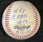YANKEES 10,000TH WIN 10-1-15 Signed GAME Baseball – SIGNED BY UMPIRE CREW Main Image