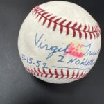 VIRGIL FIRE TRUCKS  Signed Baseball – A Foley’s BAR NYC original piece w note Main Image