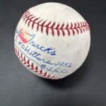 VIRGIL FIRE TRUCKS  Signed Baseball – A Foley’s BAR NYC original piece w note Main Image