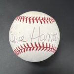 ERNIE HARWELL MLB Signed Baseball – A Foley’s BAR NYC original piece BAS Main Image