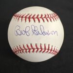 BOB GIBSON MLB HOF Signed Baseball – A Foley’s BAR NYC original piece BAS Main Image