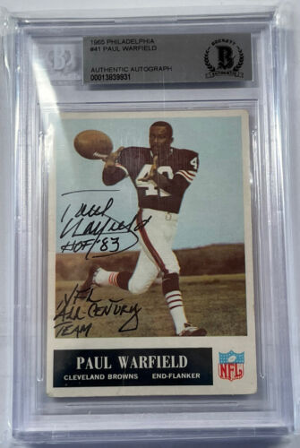 1965 Philadelphia Football Paul Warfield RC 41 Browns 