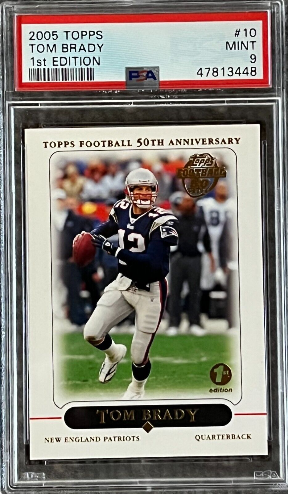 2005 Topps Patriots Tom Brady 1st Edition PSA 9 MINT 448