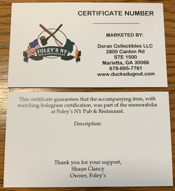 LINDA BLAIR ACTRESS Signed Baseball – A Foley’s BAR NYC original piece Gallery Image 2