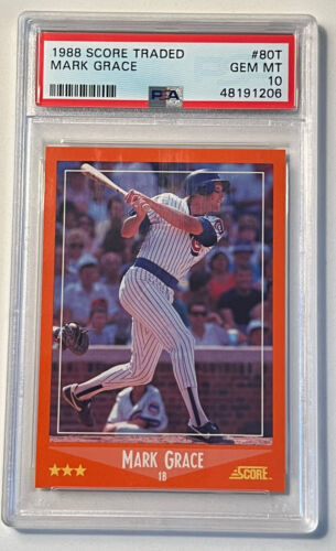 Mark Grace PSA Graded 9 1988 Score Traded Baseball Card 