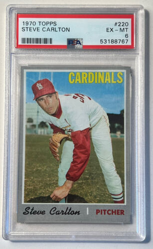 Steve Carlton Autographed 1970 Topps Baseball Card #220