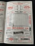 1949 MEMPHIS CHICKS ATLANTA CRACKERS MINOR LEAGUE BASEBALL Program Main Image