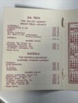 1949 GEORGIA UGA AND GA TECH FOOTBALL POCKET FOLD OUT SCHEDULE Main Image