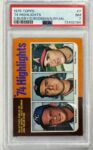 1975 Topps #7 74′ Highlights Nolan Ryan PSA 7 NM 184 Main Image