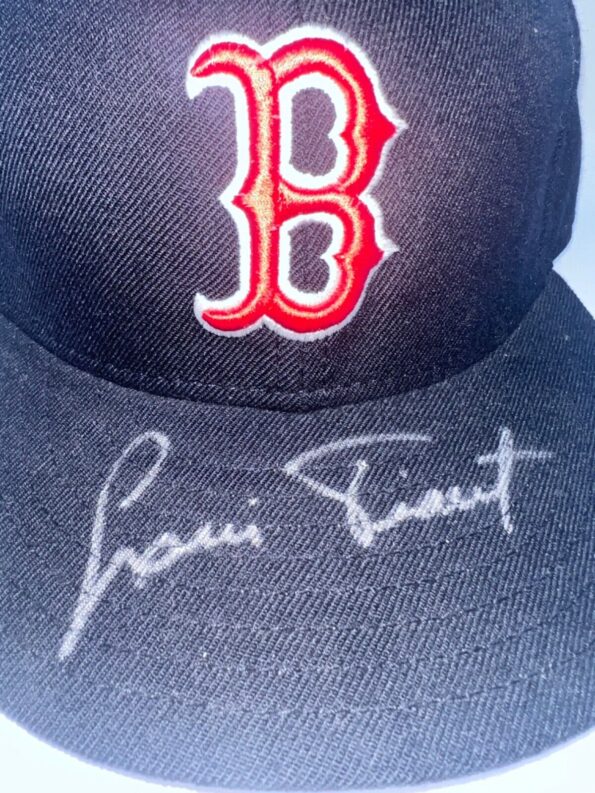 Luis Tiant Signed Boston Red Sox New Era Hat MLB 2001 FLEER LEGACY COA Gallery Image 0