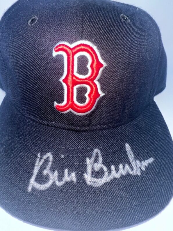 Bill Buckner Signed Boston Red Sox New Era Hat MLB 2001 FLEER LEGACY COA 985 Gallery Image 0